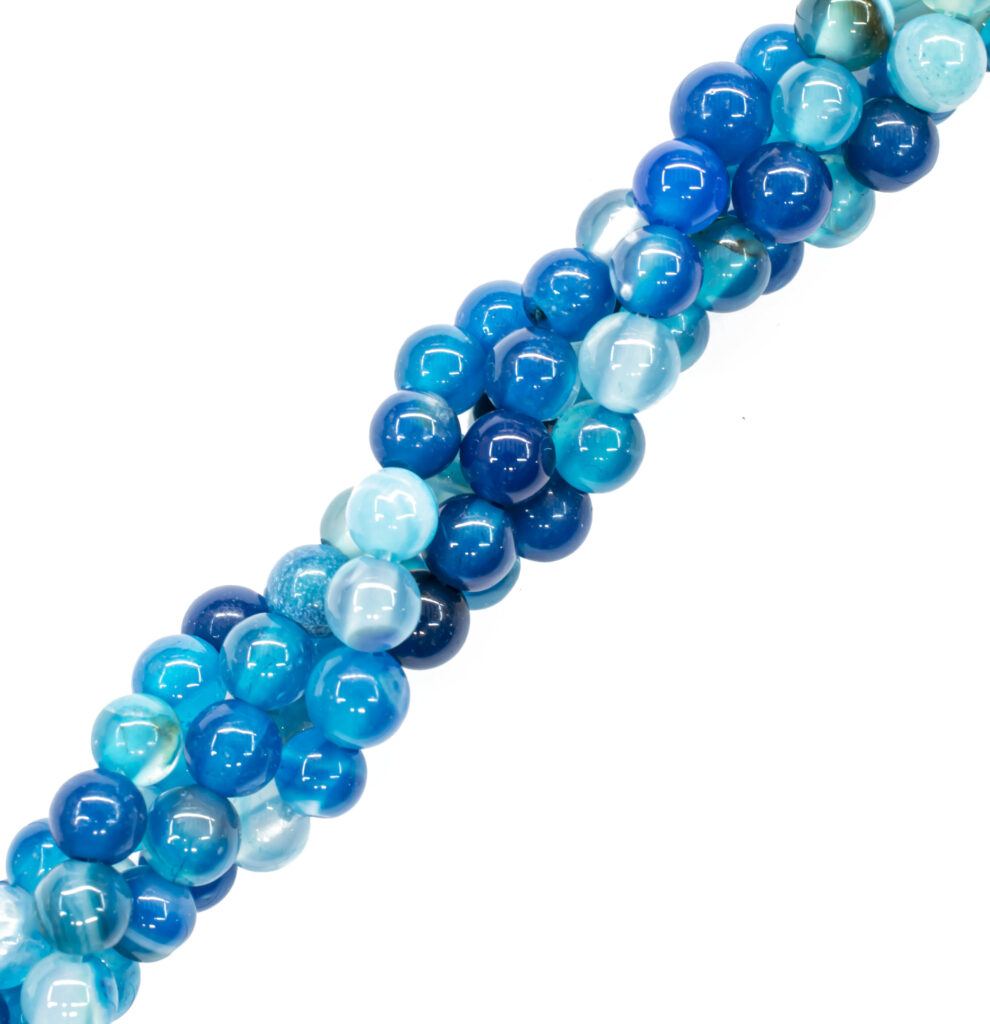 Piedra Natural Agata Azul 4mm